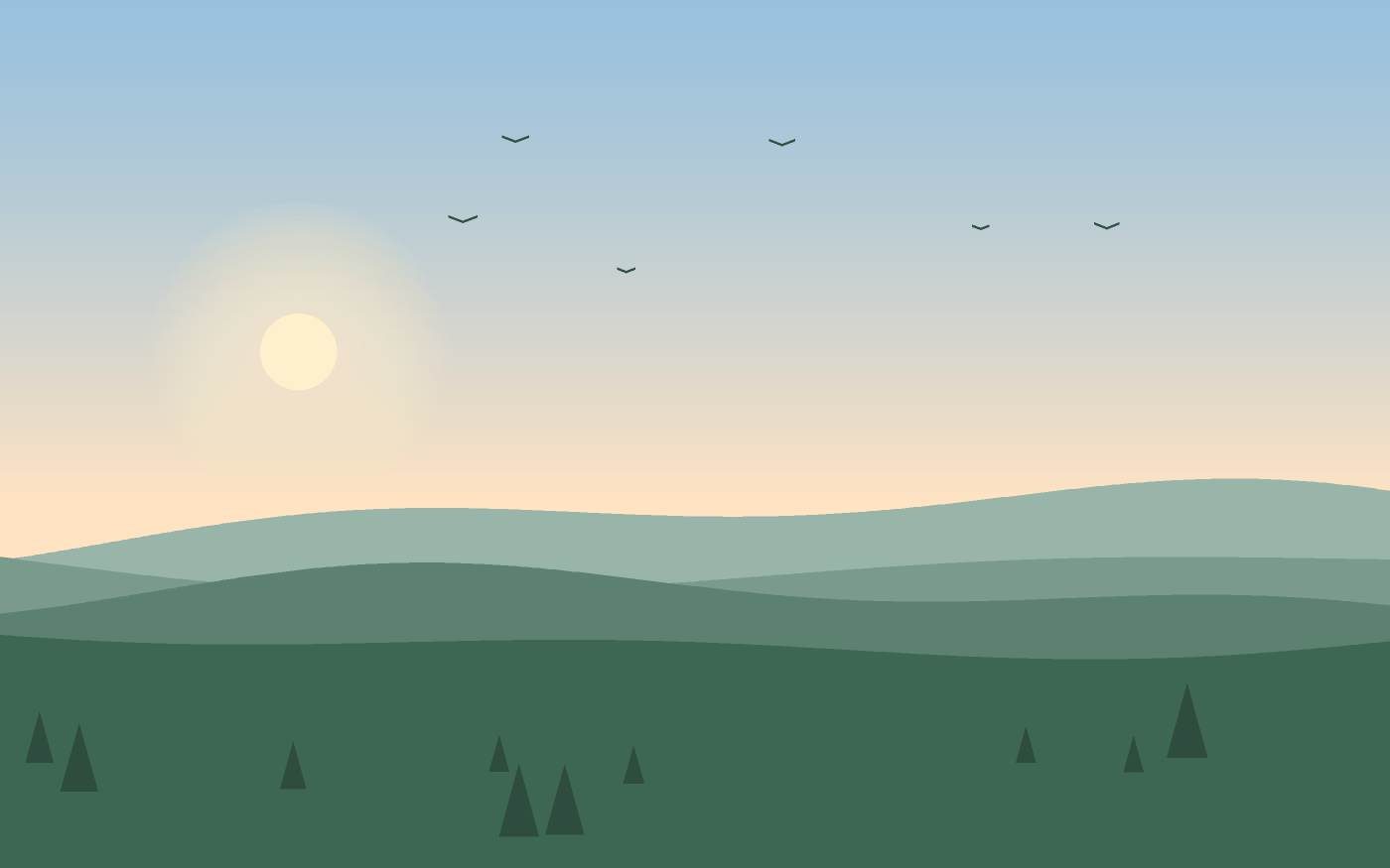 Illustrazione di un paesaggio