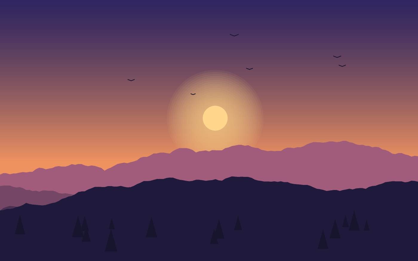 Illustrazione di un paesaggio