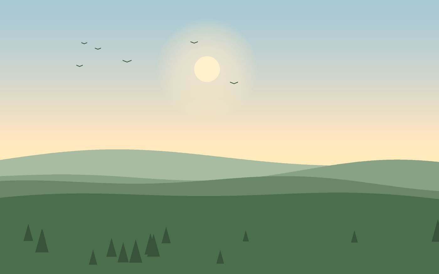 Ilustração de uma paisagem